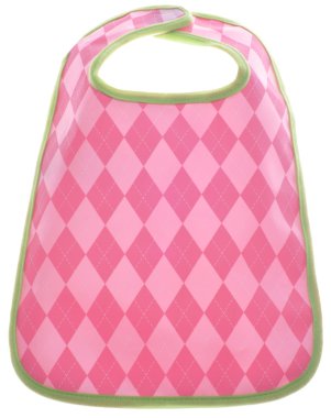 Pink Argyle Baby Girl Bib clipart
