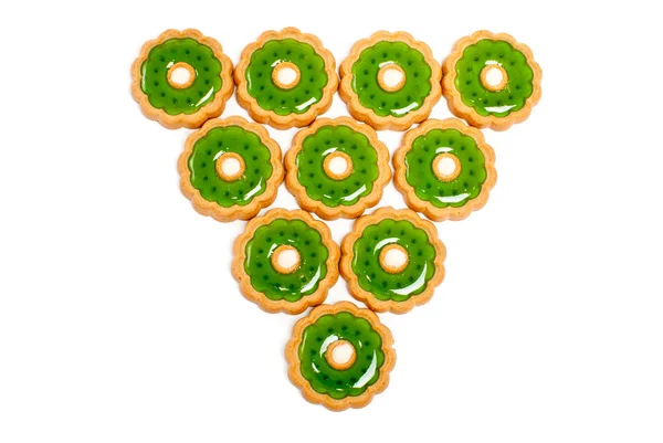 아름 다운 녹색 쿠키 배경 — 스톡 사진