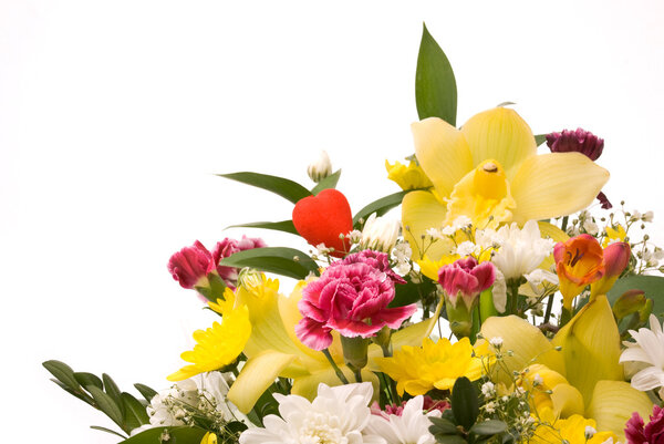 Magnificent bouquet on a white