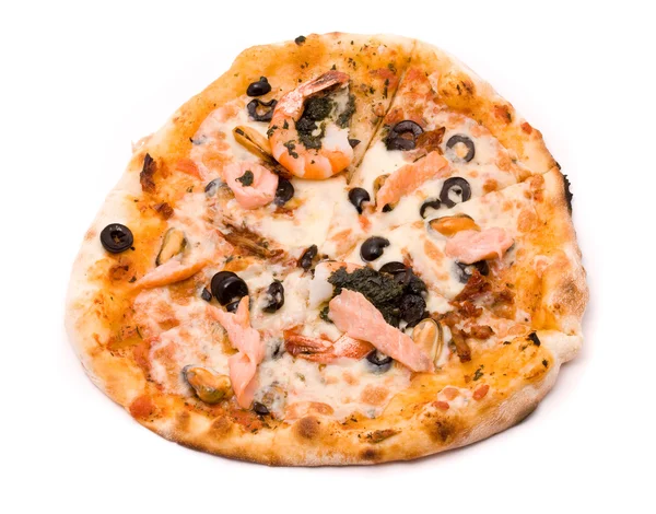 Pizza with crude Motstsarella, sauce a mafia, a cream from artic — Stock Photo, Image