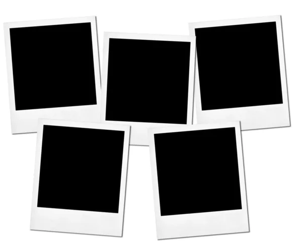 Fotos em branco isolado em um branco — Fotografia de Stock