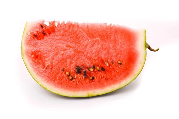 Skiva vatten-melon på en vit bakgrund — Stockfoto