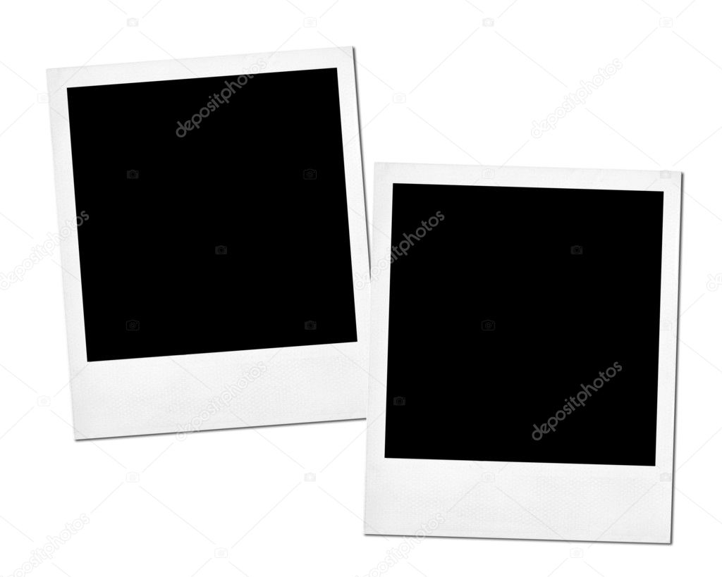 Blank photos isolated on a white