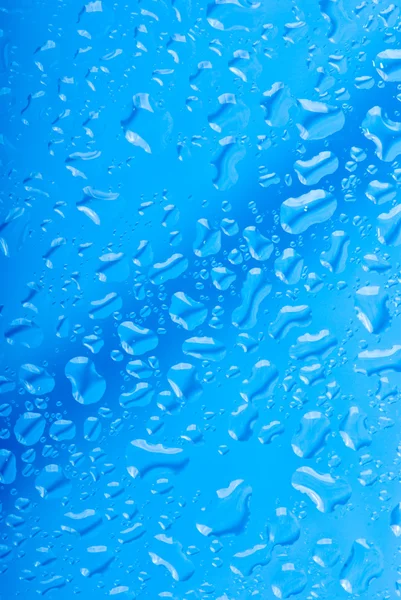 Krople wody niebieski streszczenie tło — Zdjęcie stockowe
