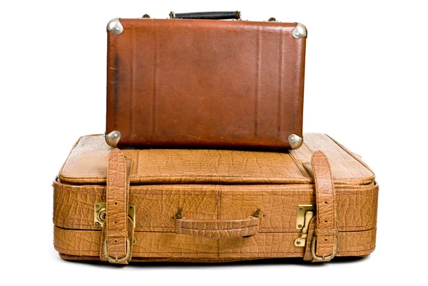 Eski bavul beyaz bir arka plan üzerinde izole — Stok fotoğraf