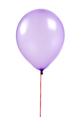 Violet balloon on white background clipart