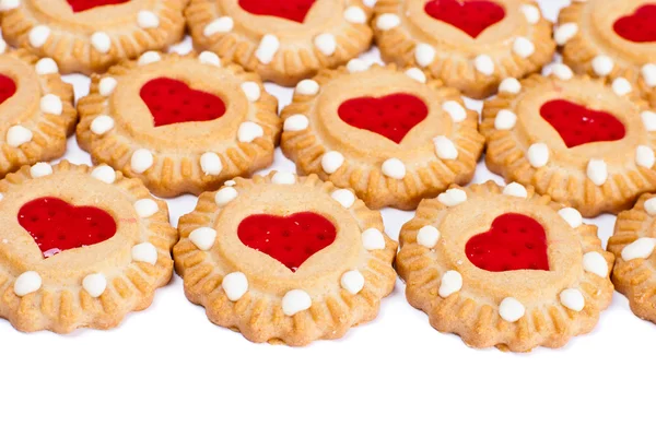 stock image Heart cookies background