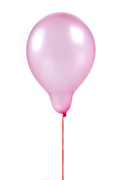 在白色背景上的粉色气球 — 图库照片