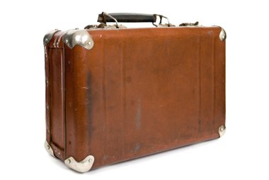 Old suitcase isolated on a white background clipart