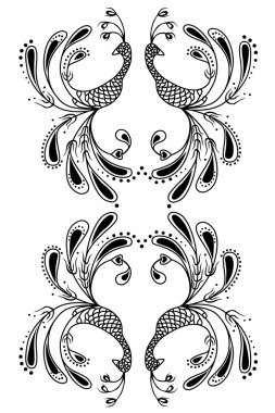 Peacock decoration clipart