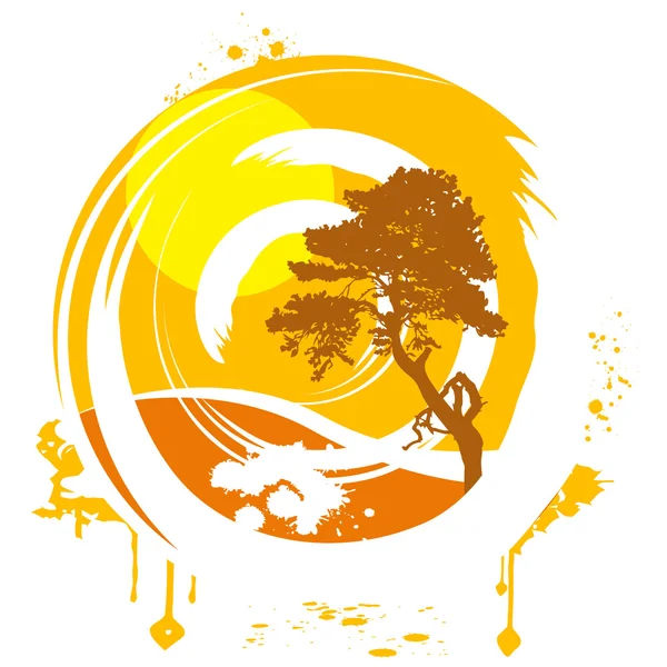 soyut güneşli dekorasyon