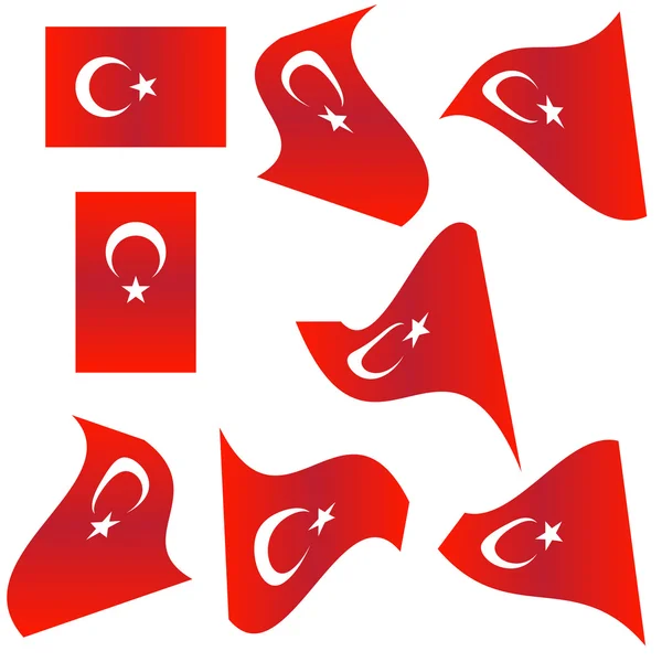 Turquie drapeau — Image vectorielle