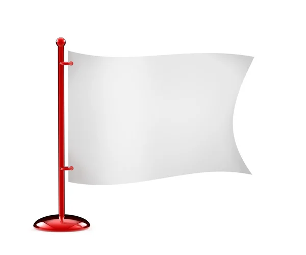 Bayrak beyaz Stok Fotoğraf