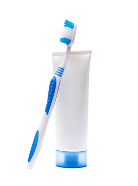 Toothbrush and toothpaste clipart