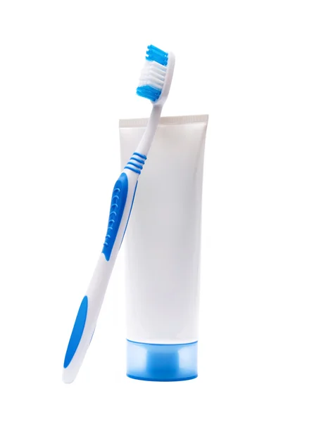 Tandborste och tandkräm Royaltyfria Stockbilder