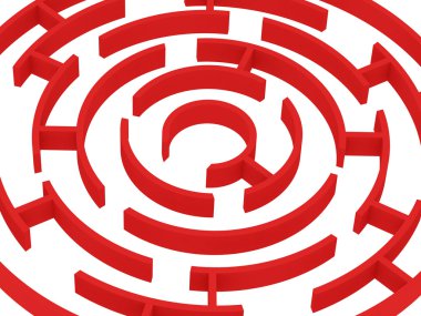 Red labyrinth clipart