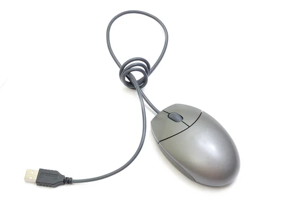 Sideview of gray computer mouse. — Stock Photo, Image