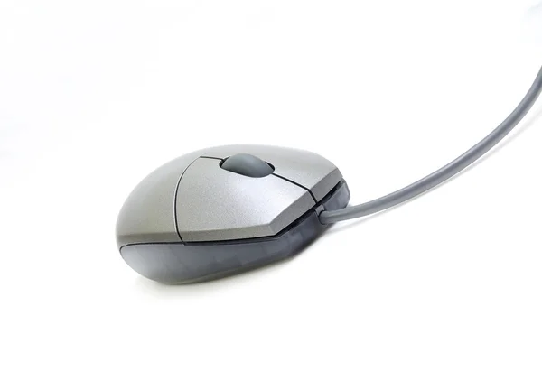 stock image Sideview of gray computer mouse.