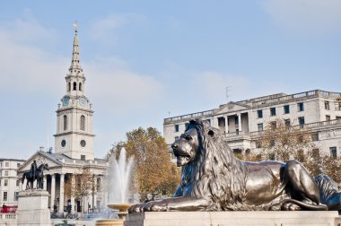 Trafalgar Square at London, England clipart