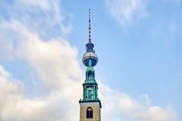 在柏林，德国圣母教堂 — 图库照片