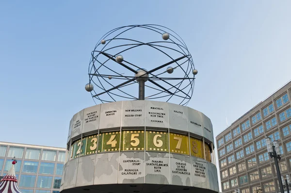The Weltzeituhr at Alexanderplatz in Berlin — Stock Photo, Image