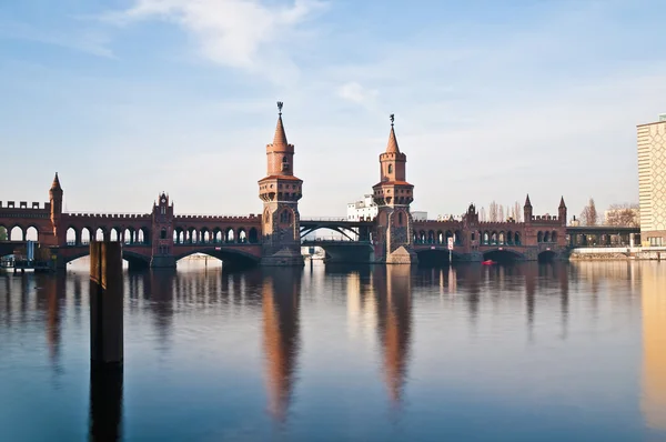 Oberbaumbrucke Köprüsü, berlin, Almanya — Stok fotoğraf