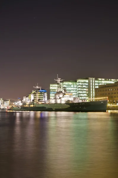 HMS belfast okręt w Londynie, Anglia — Zdjęcie stockowe