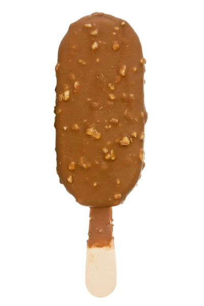 Chocolate ice cream with almonds — Stock Photo, Image