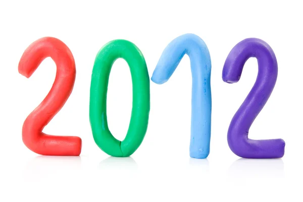 Plasticina números mostram o ano de 2012 — Fotografia de Stock