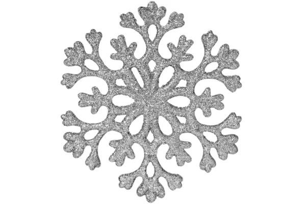 Блискучі срібло Сніжинка — стокове фото
