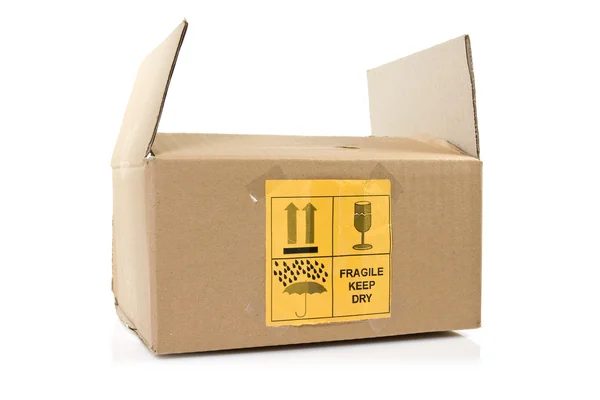 Labeled Shipping Box — Stock Photo, Image
