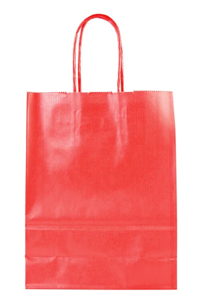 Κόκκινο ψώνια χαρτί τσάντα — Φωτογραφία Αρχείου
