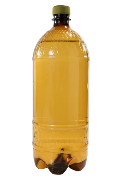 Brązowy butelka z tworzywa sztucznego — Zdjęcie stockowe