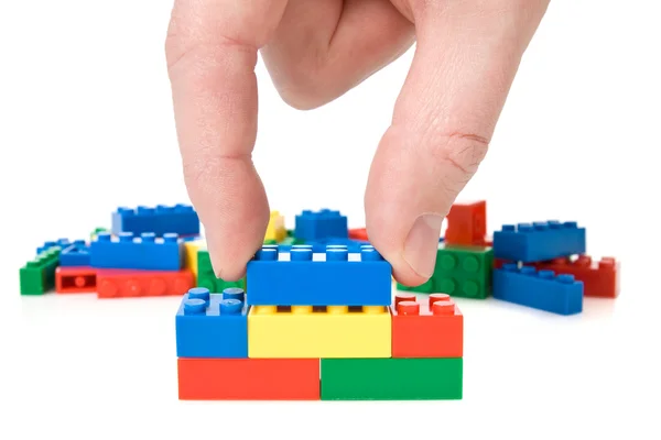 Kéz- és játék blokkok — Stock Fotó