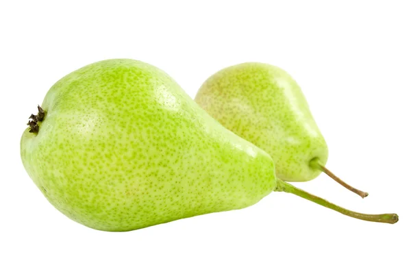 Två päron isolerad på vit — Stockfoto