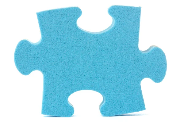 Pièce de puzzle bleu — Photo