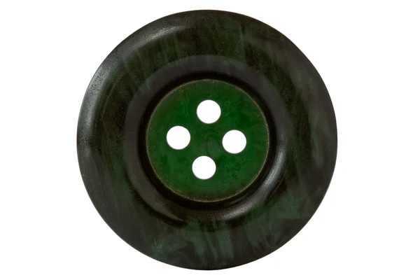 Koyu yeşil elbise düğme — Stok fotoğraf