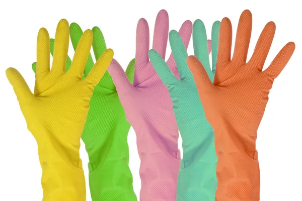 stock image Five color gloves