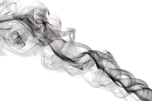 Fumo sobre o fundo branco preto — Fotografia de Stock