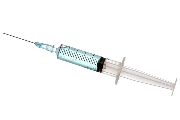 stock image Syringe and needle isolated on a white