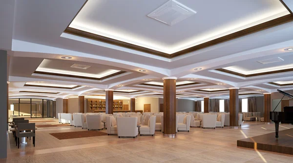 Lobby moderno para o hotel Imagens De Bancos De Imagens Sem Royalties