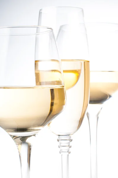 화이트 와인 3 잔 — 스톡 사진