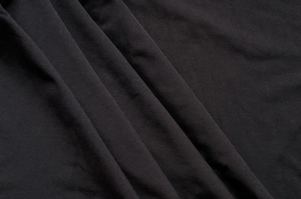 Zwykły czarny tkaniny — Zdjęcie stockowe