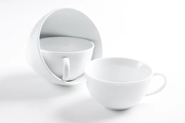 Trzy różne Puchary biały — Zdjęcie stockowe