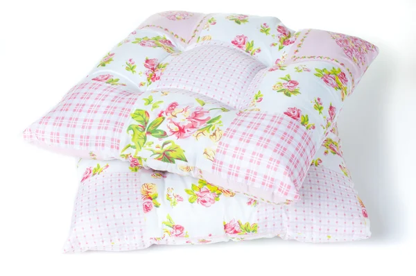 Pillows with floral patterns — Stock Photo, Image