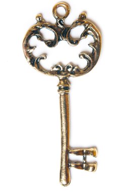 Ornate vintage metal key clipart