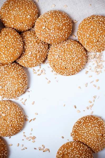 Biscotti con semi di sesamo — Foto Stock
