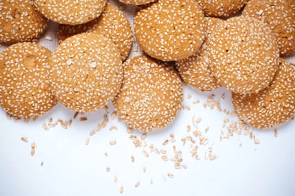 Cookies with sesame seeds — Stock Photo, Image
