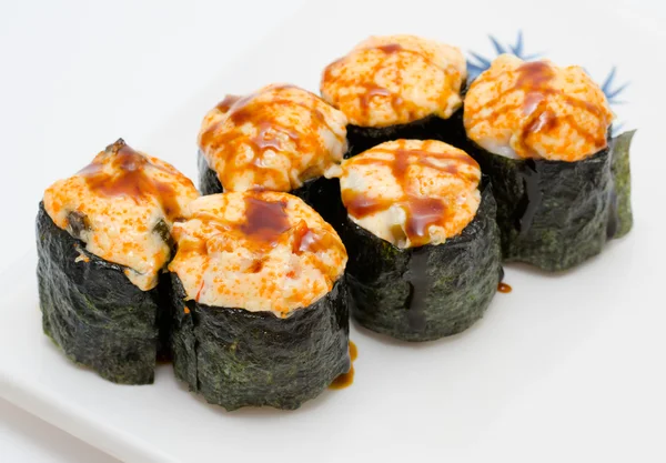Hot sushi rolls