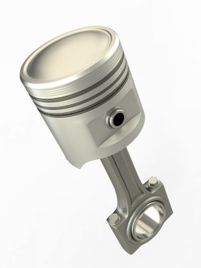 Piston and conrod. 3d clipart